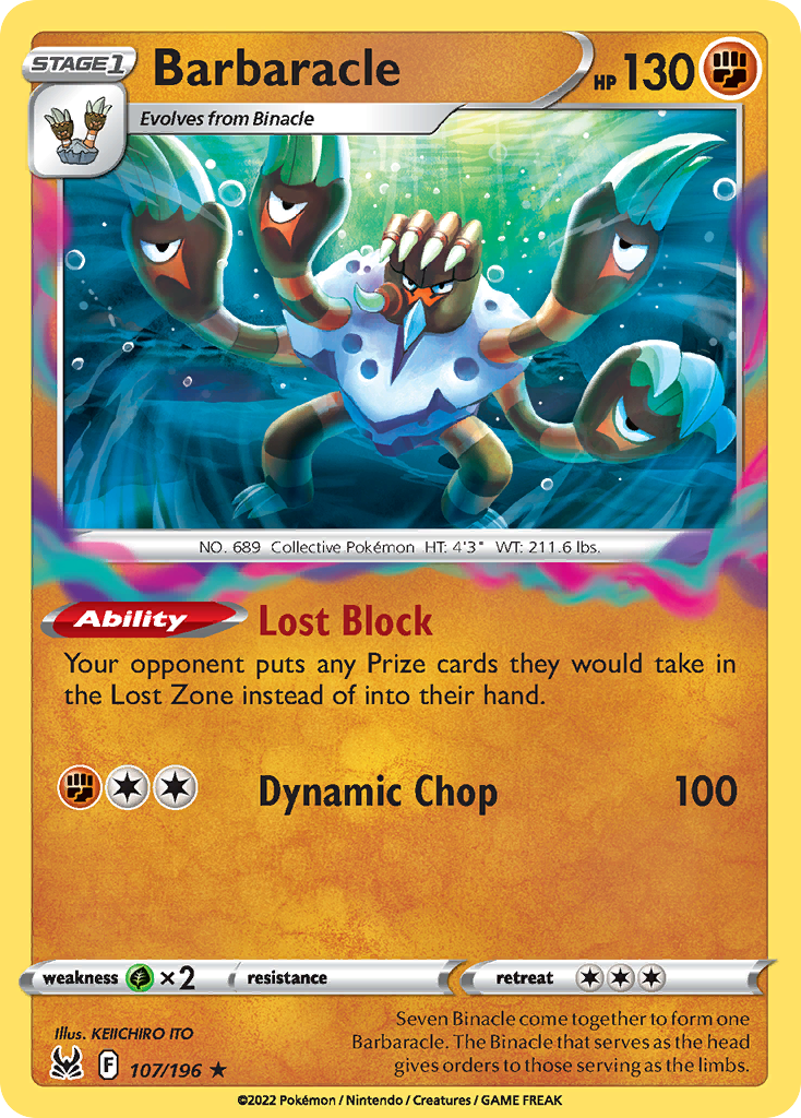 Lost Origin Holo Barbaracle #107/196